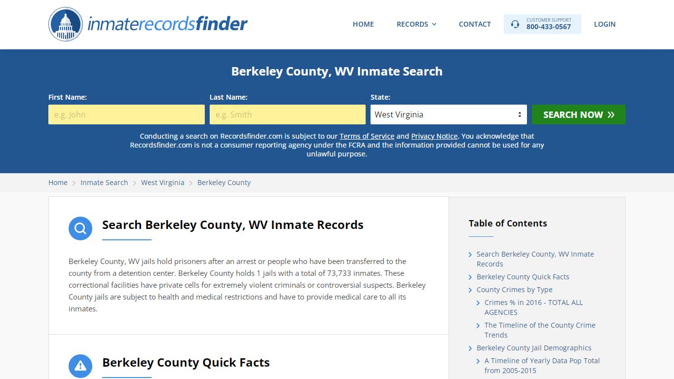 Berkeley County, WV Inmate Lookup & Jail Records Online